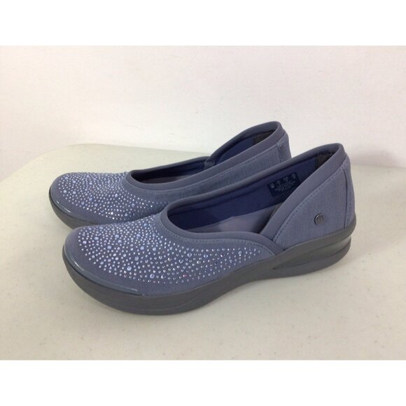 BZees Shoes Slip On Loafer Comfort Rhinestones Womens 9 New - Picture 1 of 8